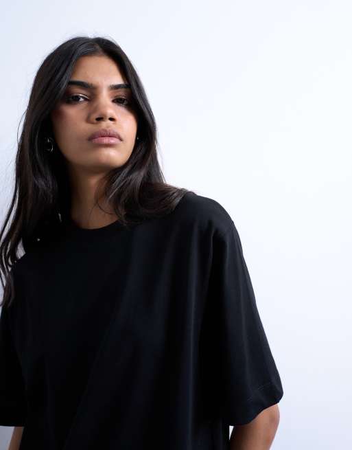 Topshop - T-shirt basique à manches courtes de qualité supérieure - Noir, 4 de 4