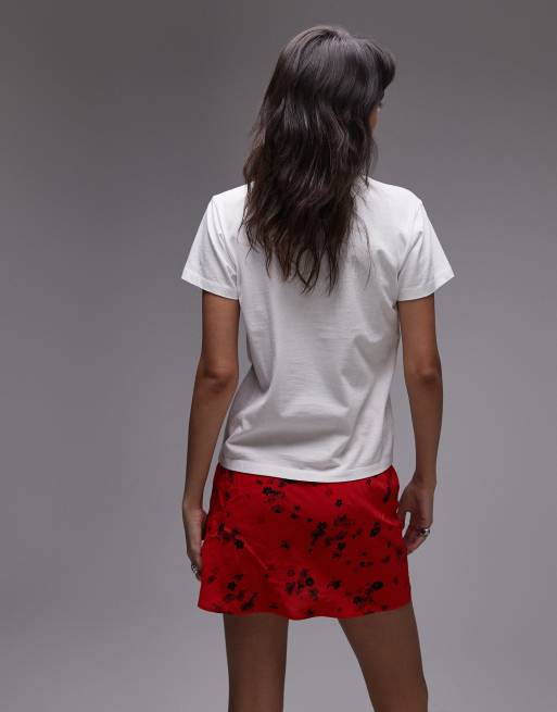 Topshop - T-shirt bianca squadrata con grafica "La Fleur", 4 di 4
