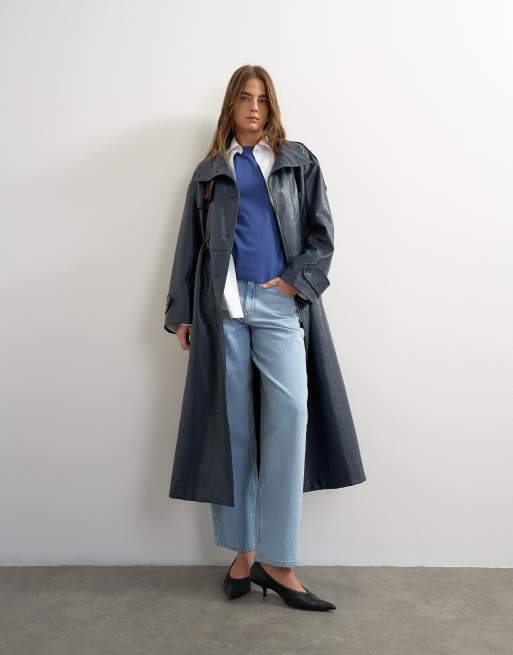 Topshop T-shirt classica blu slavato, 2 di 4