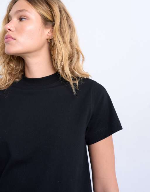 Topshop - T-shirt classica nera, 3 di 4