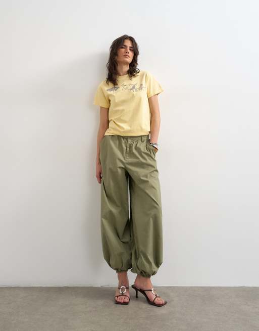 Topshop - T-shirt classique à imprimé The Good Life - Moutarde, 3 de 4