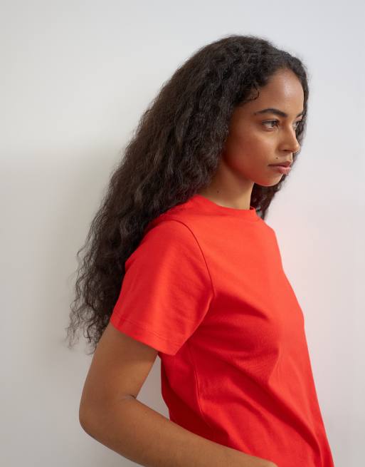 Topshop t-shirt classique rouge, 3 de 4