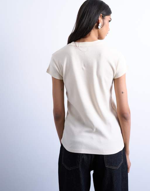 Topshop - T-shirt color pietra per tutti i giorni, 3 di 4