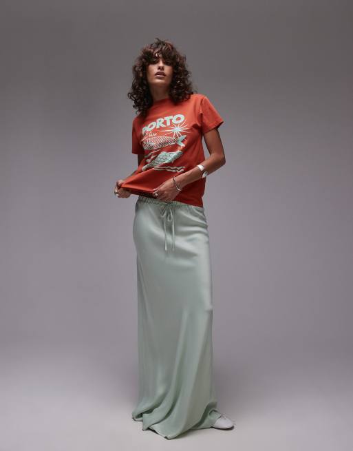 Topshop - T-shirt coupe carrée à imprimé Porto - Rouille, 2 de 4