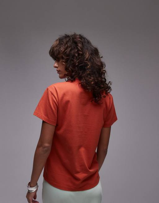 Topshop - T-shirt coupe carrée à imprimé Porto - Rouille, 3 de 4