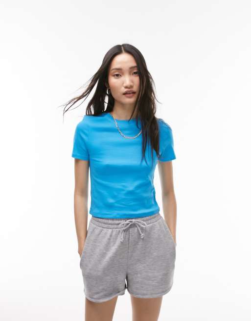 Topshop – T-Shirt für den Alltag in Blau