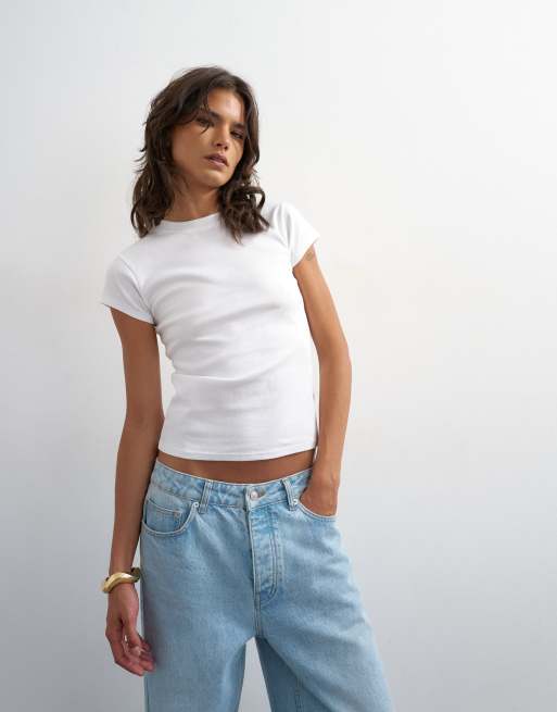 Topshop – T-Shirt für jeden Tag in Weiß, 1 von 4