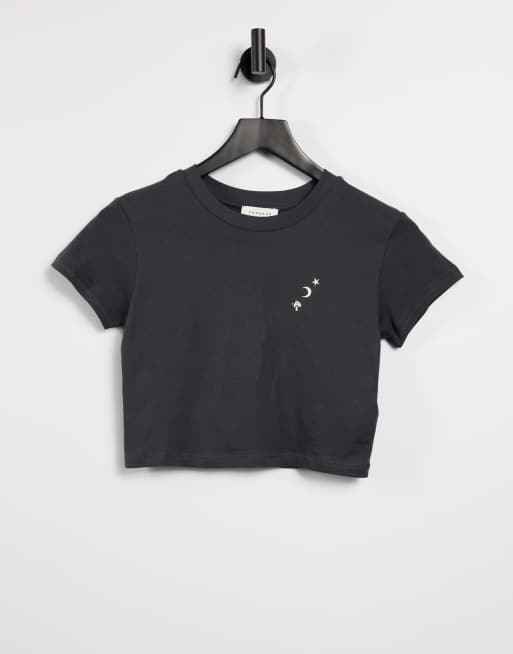 Topshop - T-shirt grigio antracite con stampa "Moonbeam", 2 di 4