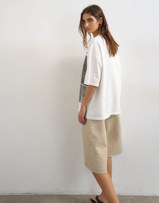 Topshop – T-Shirt in Weiß mit „74“-Grafik in Vintage-Optik, 4 von 4