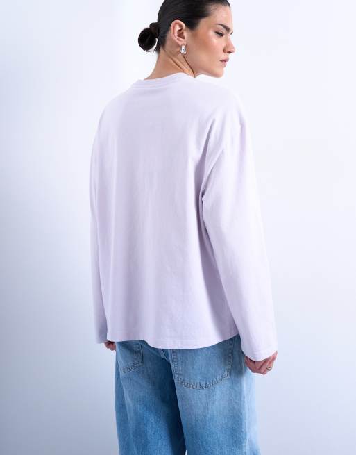 Topshop - T-shirt skater lilla con grafica Provence, 2 di 4
