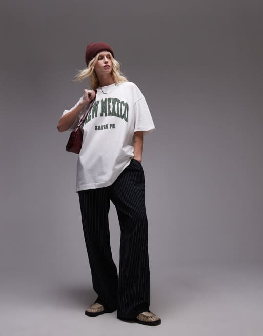 Topshop - T-shirt super oversize premium con grafica "New Mexico", 2 di 4