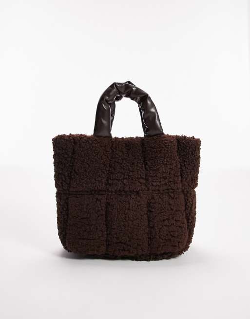 Topshop - Tabby - Lille, vatteret tote-taske i brun, 2 af 4