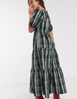 topshop green maxi dress