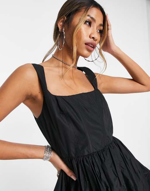 Black taffeta hotsell cocktail dress