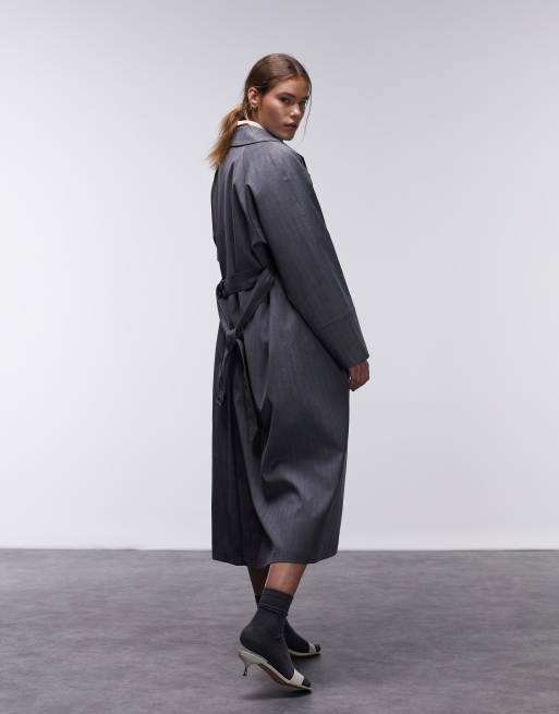 Topshop wool trench outlet coat