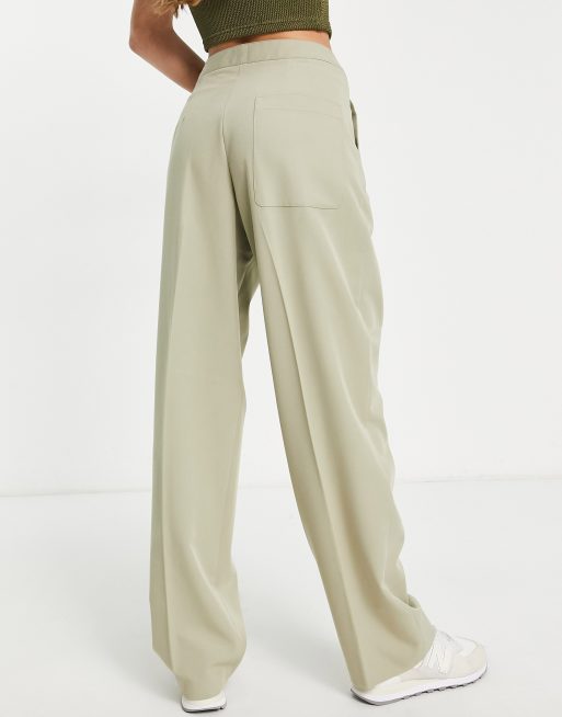 Topshop Tailored co ord mensy trouser in stone, 2 of 4