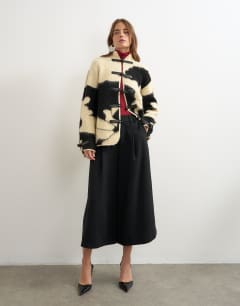 Tailored culotte in black
