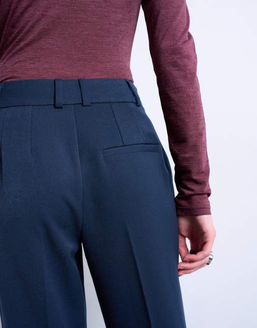 Topshop tailored flare pants in navy (part of a set), 5 of 5
