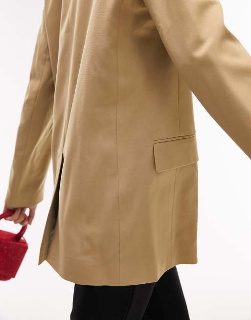 Topshop shop tan coat