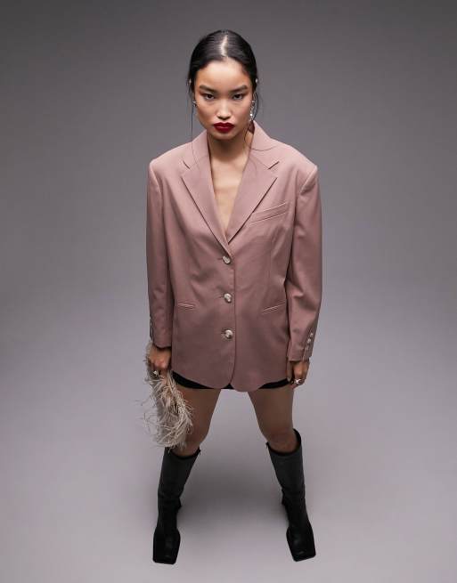 Topshop on sale blazer pink