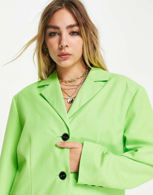 Topshop 2025 green blazer