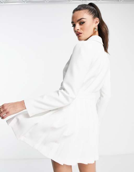 Topshop white tuxedo hot sale dress