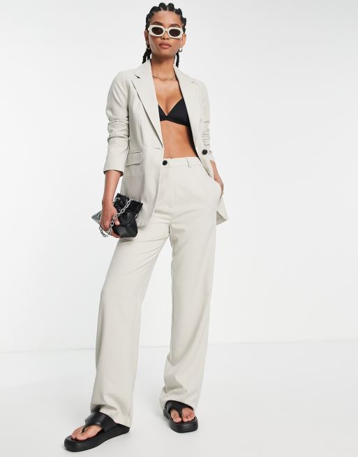 Topshop Tall - Aansluitende blazer in lichtgrijs, deel van co-ord set, 3 van 4