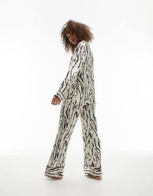 Tiger Print Oversized Two-Piece Set
