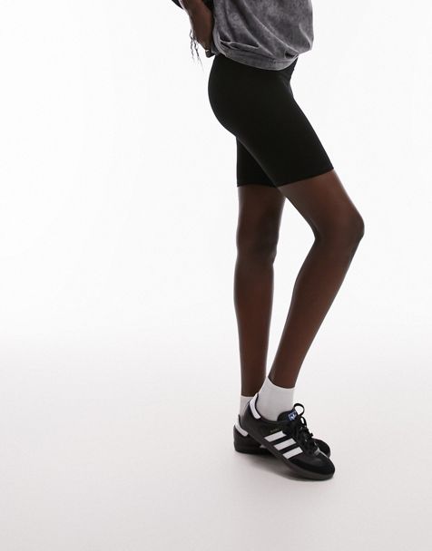 Nike ribbed jersey shorts in black