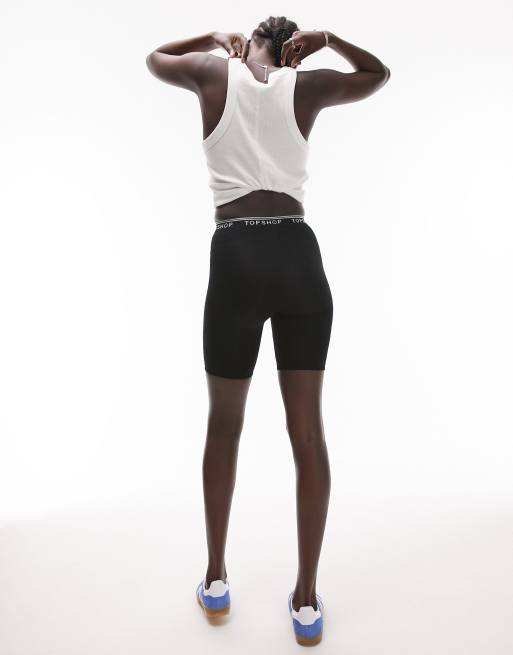 Black cycling best sale shorts topshop