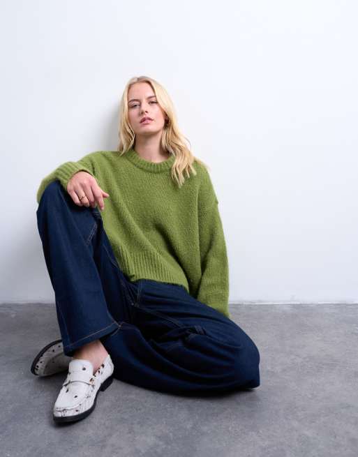 Topshop Tall Cinch low rise relaxed jean in raw look indigo, 3 of 7