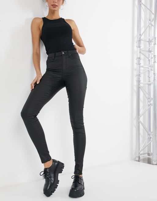 Tall coated Jamie jeans in black | ASOS