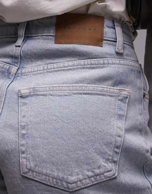 Topshop Tall comfort stretch denim shorts in bleach, 3 of 5