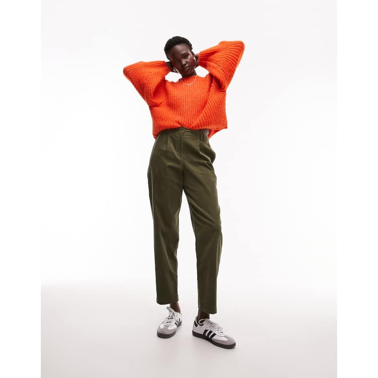 Topshop corduroy peg trousers clearance