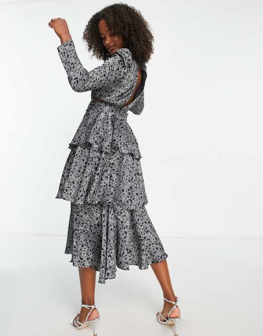 Topshop horse clearance print midi dress