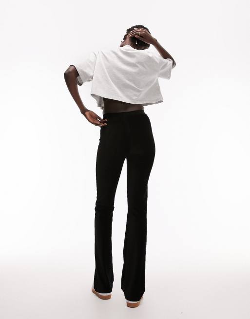 Topshop Tall – Czarne dzwony z aksamitnego sztruksu ze stretchem