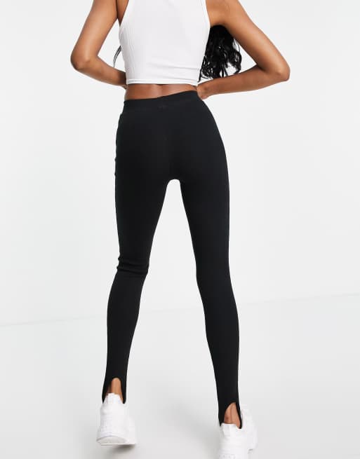 Topshop Tall – Czarne legginsy ze strzemionami, 4 z 4