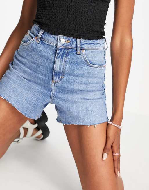 Topshop mom 2025 denim shorts