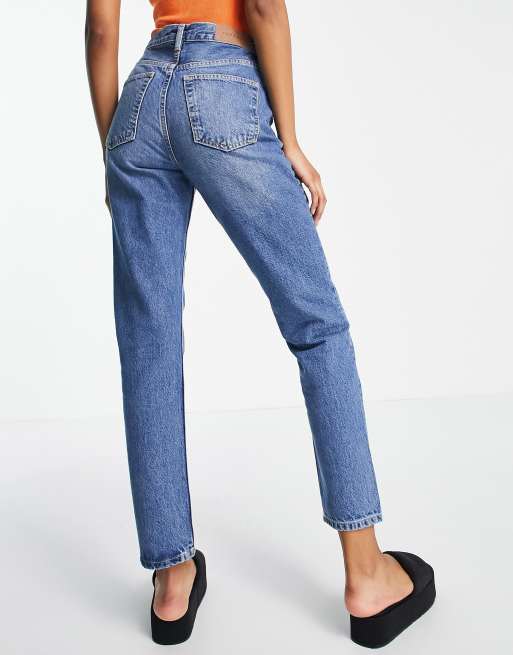 Topshop Tall Editor jean in mid blue