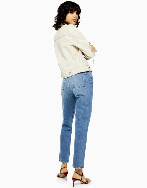 Topshop Tall – Editor – Niebieskie jeansy z efektem sprania, 2 z 4