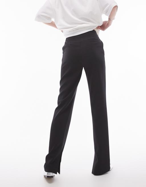 Topshop Tall - Eenvoudige broek met split in zwart, 3 van 5