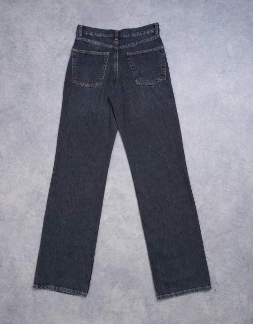 Topshop Tall Ember low rise straight leg jeans in washed black, 7 of 7