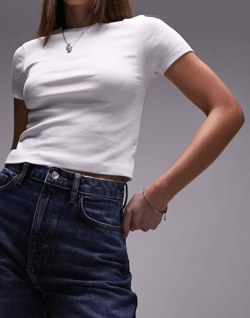 Topshop Tall - Everday - T-shirt in wit