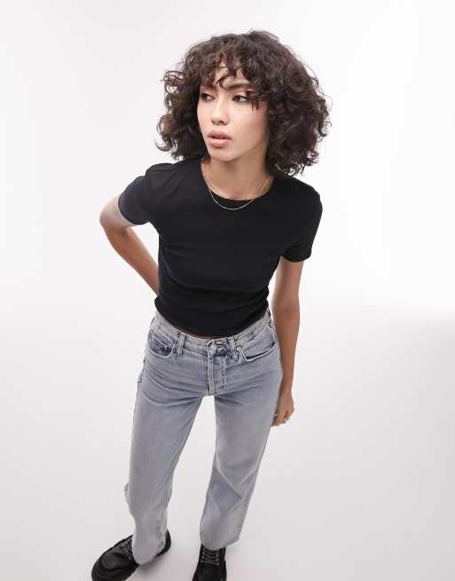 Topshop Tall every day tee in black