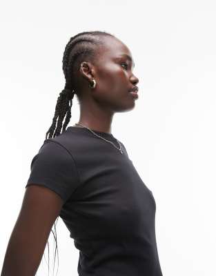 Topshop Tall Every Day Tee In Black