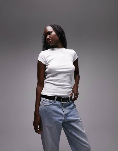 Topshop Tall every day tee in white - view 1