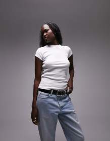 Topshop Ember low rise cord straight leg jeans in bitter chocolate