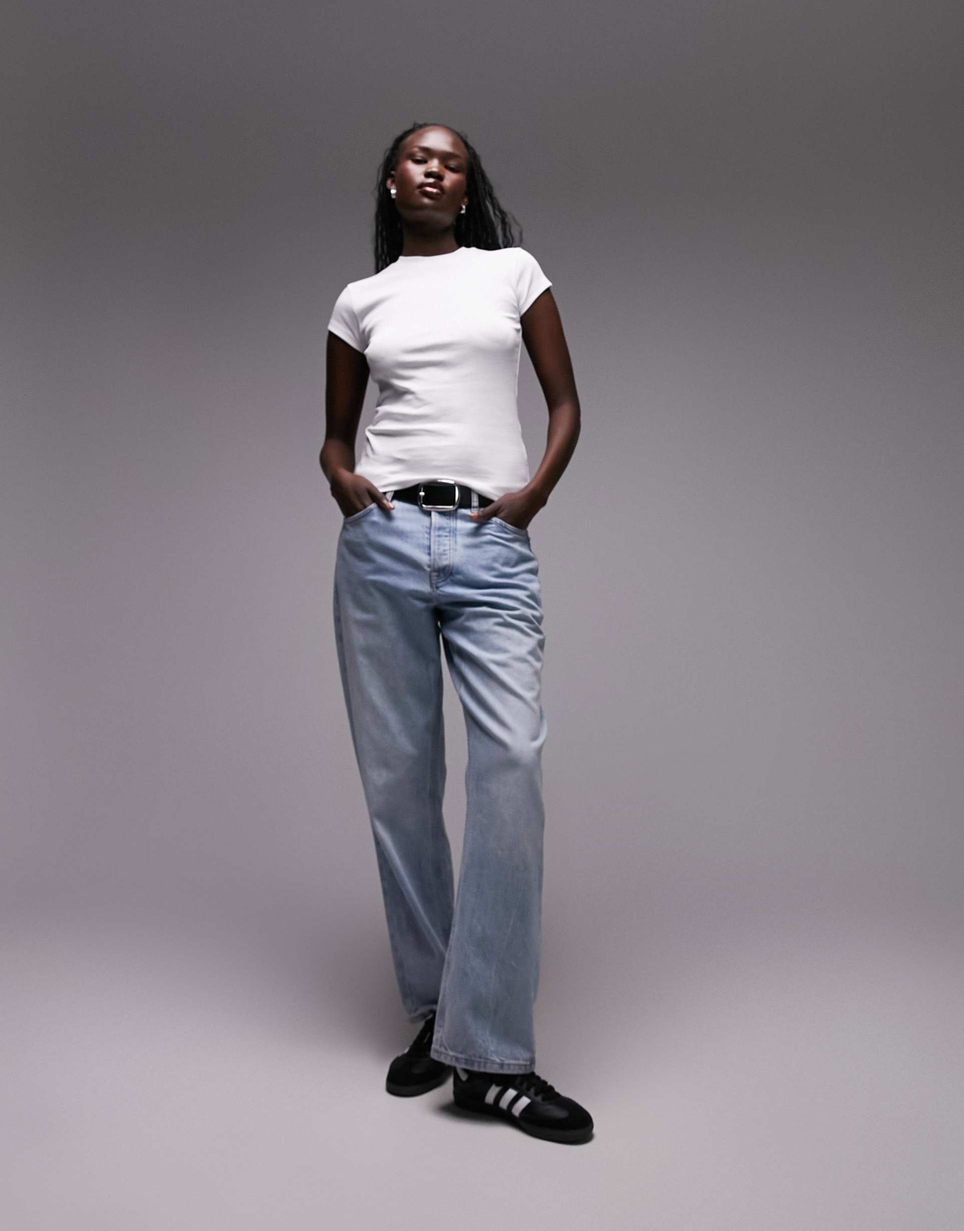 topshop tall every day tee in white
