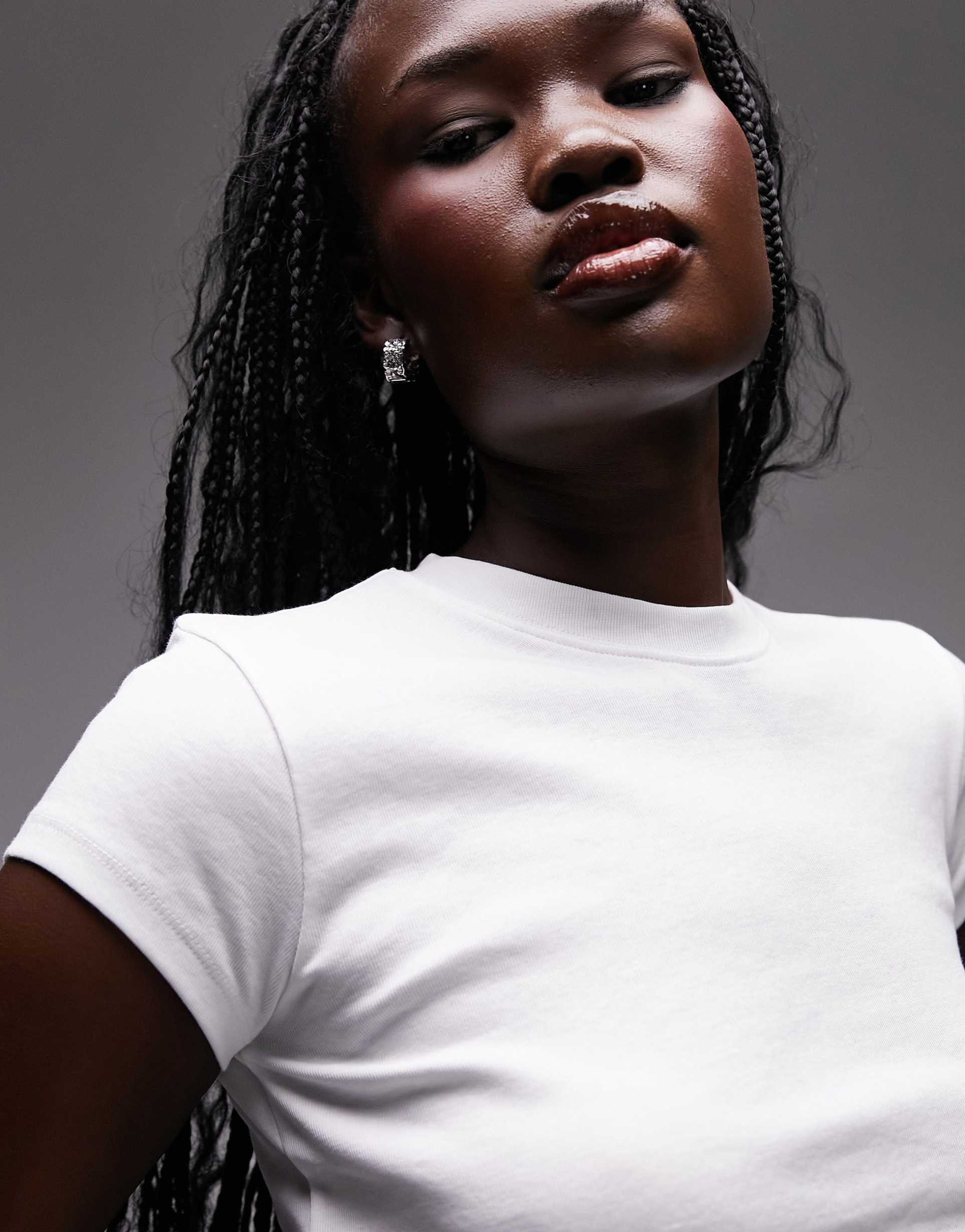 topshop tall every day tee in white