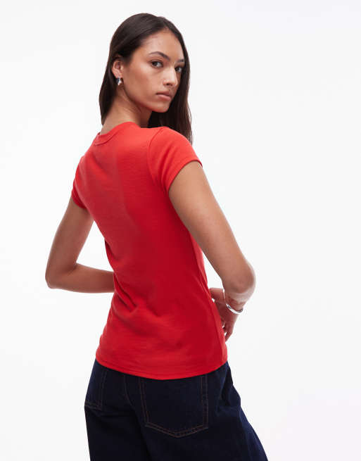 Topshop Tall - Everyday - T-shirt in rood, 3 van 4